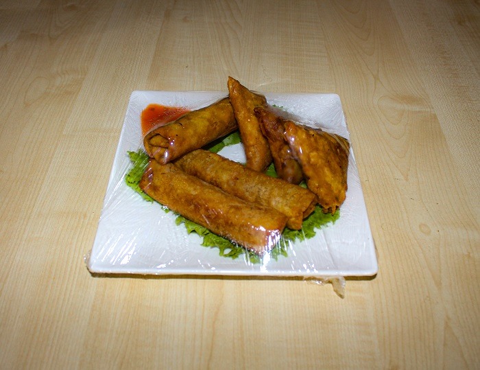 Spring Roll and Samosa Platter